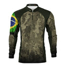 Camisa GG Agro Brk Camuflada Bandeira do Brasil com Proteção Solar UV50+