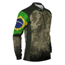 Camisa GG Agro Brk Camuflada Bandeira do Brasil com Proteção Solar UV50+